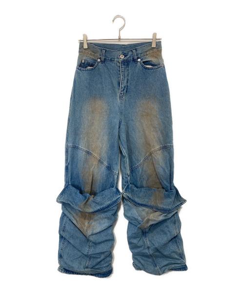 PRANK PROJECT（プランクプロジェクト）PRANK PROJECT (プランクプロジェクト) Faux Boots Denim　ギャザー　フェイクブーツデニム　31251465610 インディゴ サイズ:38の古着・服飾アイテム