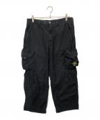STONE ISLANDストーンアイランド）の古着「コットンパンツ　ワイドカーゴパンツ　COTTON WIDE CARGO PANTS　761532003」｜ブラック