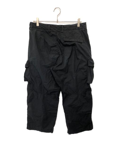 STONE ISLAND（ストーンアイランド）STONE ISLAND (ストーンアイランド) コットンパンツ　ワイドカーゴパンツ　COTTON WIDE CARGO PANTS　761532003 ブラック サイズ:W31の古着・服飾アイテム