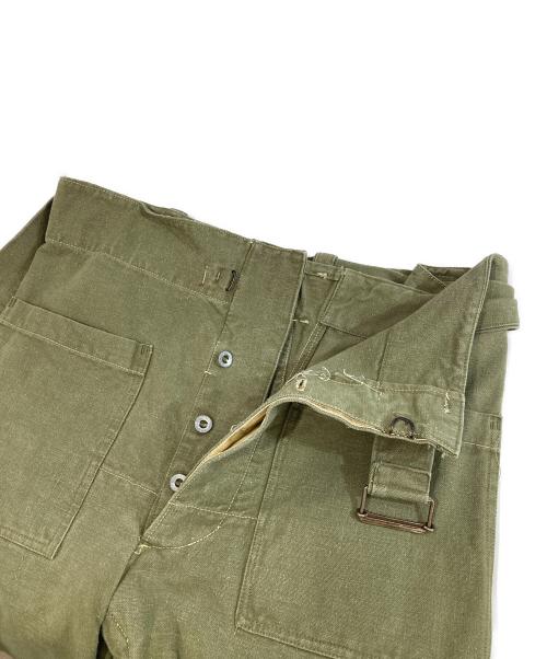 French Army（フランス軍）French Army (フランス軍) M-35 ベルテッドモーターサイクルパンツ グリーン サイズ:不明の古着・服飾アイテム