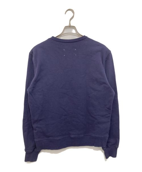 Maison Margiela（メゾンマルジェラ）Maison Margiela (メゾンマルジェラ) LOGO CREW NECK SWEAT(ロゴクルーネックスウェット) 21SS S50GU0166 ネイビー サイズ:48の古着・服飾アイテム