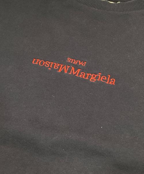 Maison Margiela（メゾンマルジェラ）Maison Margiela (メゾンマルジェラ) LOGO CREW NECK SWEAT(ロゴクルーネックスウェット) 21SS S50GU0166 ネイビー サイズ:48の古着・服飾アイテム