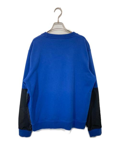 COACH（コーチ）COACH (コーチ) ナイロン スイッチング クルーネックスウェット　89748 ブルー サイズ:Lの古着・服飾アイテム