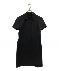 中古・古着通販】PRADA (プラダ) 半袖ワンピース ブラック サイズ:40