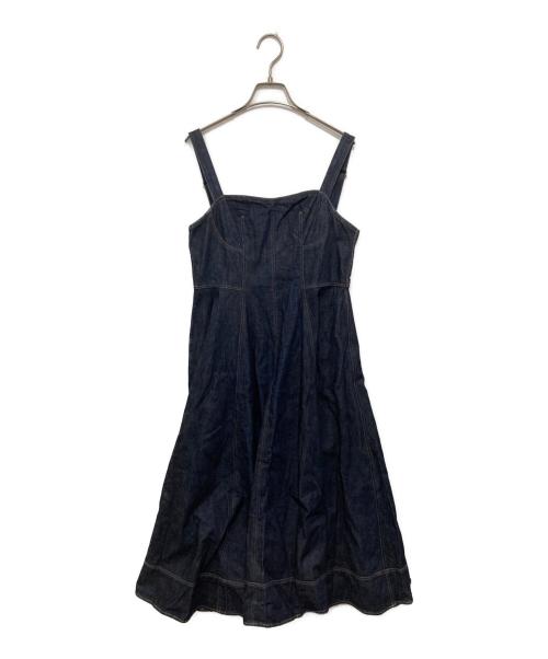 OBLI（オブリ）OBLI (オブリ) デニムフレアワンピース インディゴ サイズ:０の古着・服飾アイテム