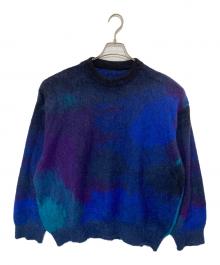 stein（シュタイン）の古着「OVERSIZED GRADATION MOHAIR LS オーバーサイズド グラデーション モヘア エルエス ST.698」｜ネイビー