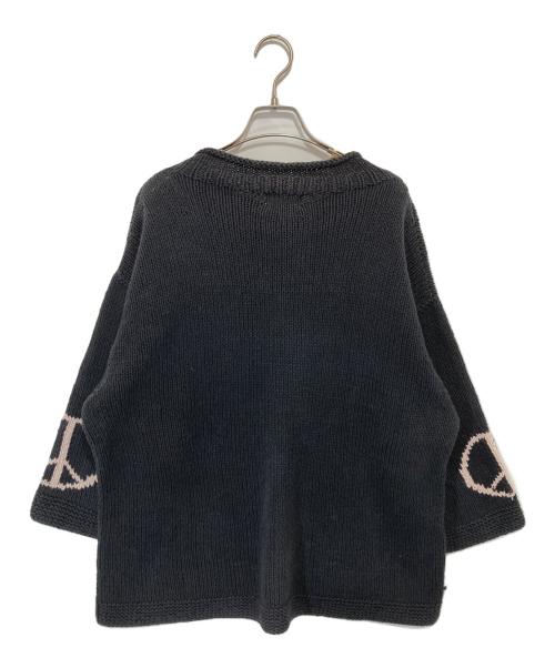 Mcmachan Woolen（マクマーンウーレン）Mcmachan Woolen (マクマーンウーレン) ピースマークニット ブラック サイズ:記載なしの古着・服飾アイテム