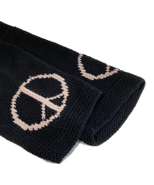 Mcmachan Woolen（マクマーンウーレン）Mcmachan Woolen (マクマーンウーレン) ピースマークニット ブラック サイズ:記載なしの古着・服飾アイテム