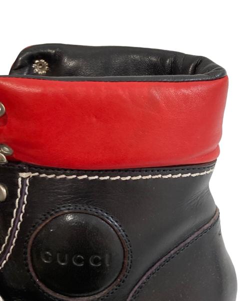 GUCCI（グッチ）GUCCI (グッチ) レザートレッキングブーツ　LEATHER HIKING BOOTS ブラック サイズ:5の古着・服飾アイテム