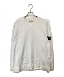 STONE ISLAND（ストーンアイランド）の古着「HEAVY COTTON JERSEY GARMENT DYED  ヘヴィー コットン ジャージー / ガーメントダイ / クルーネックスウェット 761563750」｜ホワイト