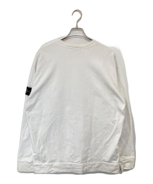 STONE ISLAND（ストーンアイランド）STONE ISLAND (ストーンアイランド) HEAVY COTTON JERSEY GARMENT DYED  ヘヴィー コットン ジャージー / ガーメントダイ / クルーネックスウェット 761563750 ホワイト サイズ:XLの古着・服飾アイテム