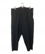Yohji Yamamoto pour hommeヨウジヤマモト プールオム）の古着「ARMY GABARDINE POCKET PANTS ウールパンツ 22AW HE-P22-101」｜ブラック