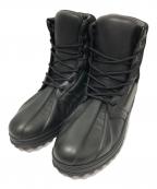 Yohji Yamamoto pour hommeヨウジヤマモト プールオム）の古着「25AW SOFT SHEEP SKIN VELOUR MILITARY BOOTS（ソフトシープスキン ベロア ミリタリーブーツ） HL-E03-762-1-03」｜ブラック