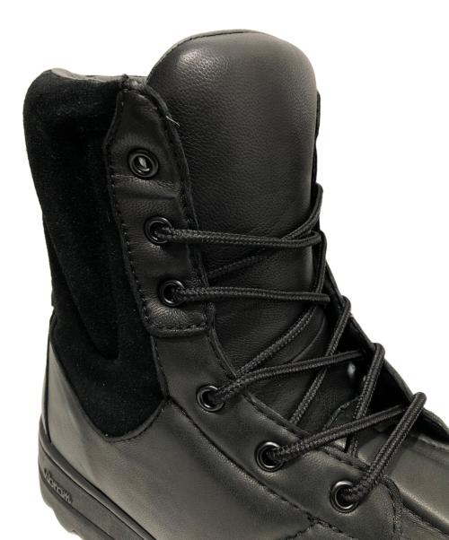 Yohji Yamamoto pour homme（ヨウジヤマモト プールオム）Yohji Yamamoto pour homme 25AW SOFT SHEEP SKIN VELOUR MILITARY BOOTS（ソフトシープスキン ベロア ミリタリーブーツ） HL-E03-762-1-03 ブラック サイズ:3の古着・服飾アイテム