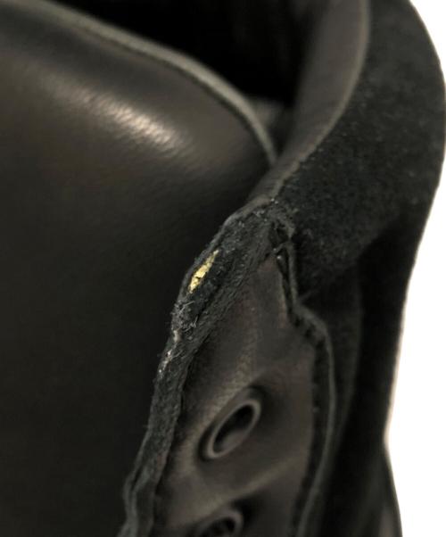 Yohji Yamamoto pour homme（ヨウジヤマモト プールオム）Yohji Yamamoto pour homme 25AW SOFT SHEEP SKIN VELOUR MILITARY BOOTS（ソフトシープスキン ベロア ミリタリーブーツ） HL-E03-762-1-03 ブラック サイズ:3の古着・服飾アイテム