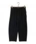 BEAUTY&YOUTH（ビューティーアンドユース）の古着「ウーリーバレル１プリーツスラックス　1214-1-779832」｜ブラック