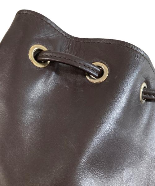 cisei（シセイ）cisei (シセイ) レザードローストリングバッグ ブラウンの古着・服飾アイテム