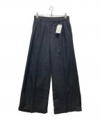 CAMPHOR WOODカンファーウッド）の古着「2tuck wide baggy slacks」｜ブラック
