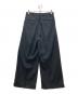 CAMPHOR WOOD (カンファーウッド) 2tuck wide baggy slacks ブラック サイズ:M 未使用品：5000円
