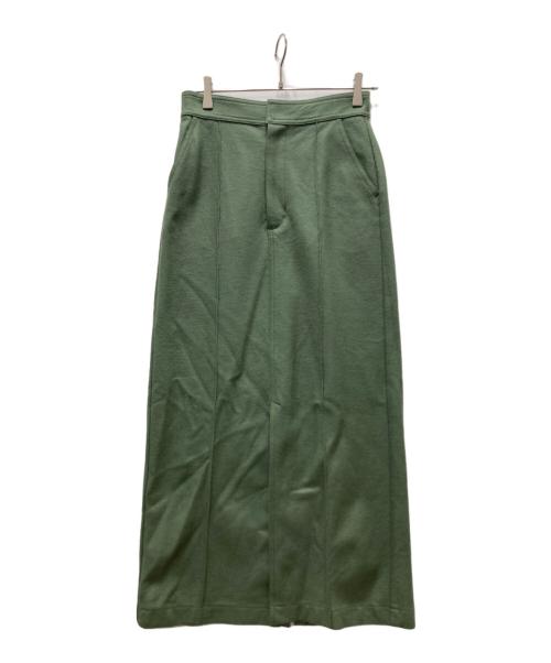 CURRENTAGE（カレンテージ）CURRENTAGE (カレンテージ) ウールスリットスカート グリーン サイズ:1の古着・服飾アイテム