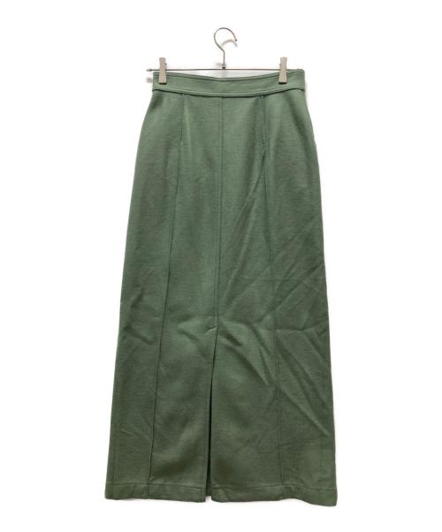 CURRENTAGE（カレンテージ）CURRENTAGE (カレンテージ) ウールスリットスカート グリーン サイズ:1の古着・服飾アイテム