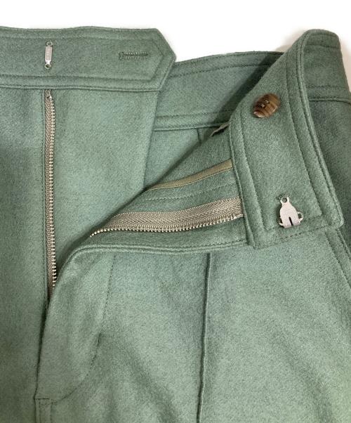 CURRENTAGE（カレンテージ）CURRENTAGE (カレンテージ) ウールスリットスカート グリーン サイズ:1の古着・服飾アイテム