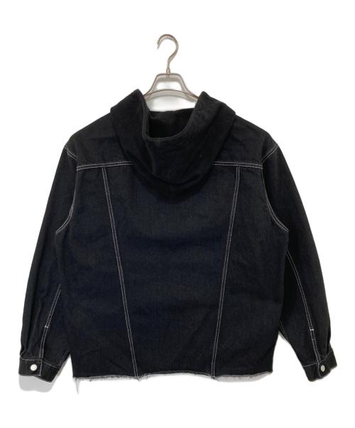 UNDERCOVER（アンダーカバー）UNDERCOVER (アンダーカバー) フードドッキングデニムジャケット ブラック サイズ:5の古着・服飾アイテム