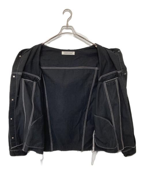 UNDERCOVER（アンダーカバー）UNDERCOVER (アンダーカバー) フードドッキングデニムジャケット ブラック サイズ:5の古着・服飾アイテム