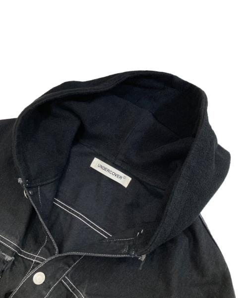 UNDERCOVER（アンダーカバー）UNDERCOVER (アンダーカバー) フードドッキングデニムジャケット ブラック サイズ:5の古着・服飾アイテム