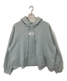 MM6 Maison Margiela（エムエムシックスメゾンマルジェラ）の古着「ロゴクロップドパーカー　S52GU0235」｜スカイブルー