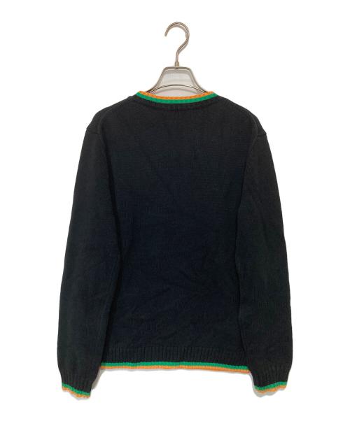 CASABLANCA（カサブランカ）CASABLANCA (カサブランカ) オレンジ インターシャ セーター CASABLANCA21FW-3 ブラック サイズ:Sの古着・服飾アイテム