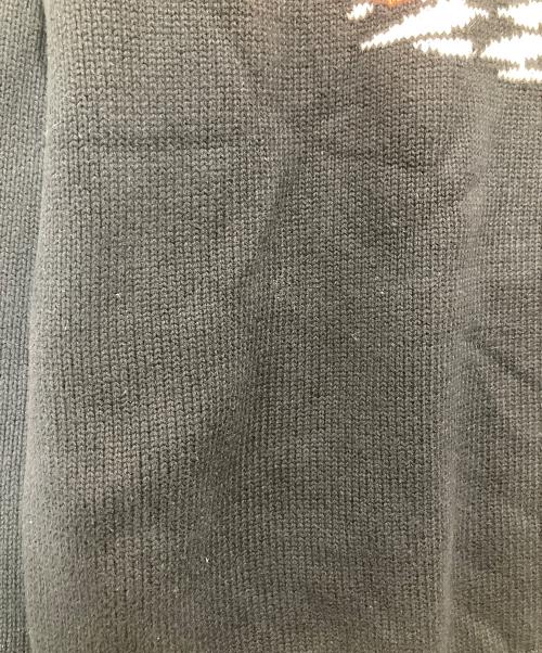 CASABLANCA（カサブランカ）CASABLANCA (カサブランカ) オレンジ インターシャ セーター CASABLANCA21FW-3 ブラック サイズ:Sの古着・服飾アイテム