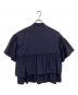 UNITED ARROWS (ユナイテッドアローズ) イレギュラー シャーリング 六分袖 ブラウス ソリッド/1516-162-1592 ネイビー サイズ:38：8000円