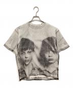 ADER errorアーダーエラー）の古着「ワッフルプリントTシャツ ツインフェイス/BN01SSTS0109OW」｜ホワイト