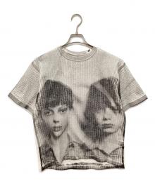 ADER error（アーダーエラー）の古着「ワッフルプリントTシャツ ツインフェイス/BN01SSTS0109OW」｜ホワイト