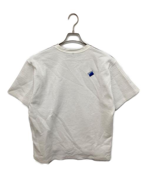 ADER error（アーダーエラー）ADER error (アーダーエラー) ワッフルプリントTシャツ ツインフェイス/BN01SSTS0109OW ホワイト サイズ:Lの古着・服飾アイテム