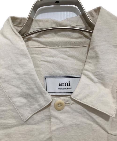 AMI Alexandre Mattiussi（アミアレクサンドルマテュッシ）AMI Alexandre Mattiussi (アミアレクサンドルマテュッシ) ロゴ刺繍レーヨンシャツ/E20HC200.422 ホワイト サイズ:Mの古着・服飾アイテム