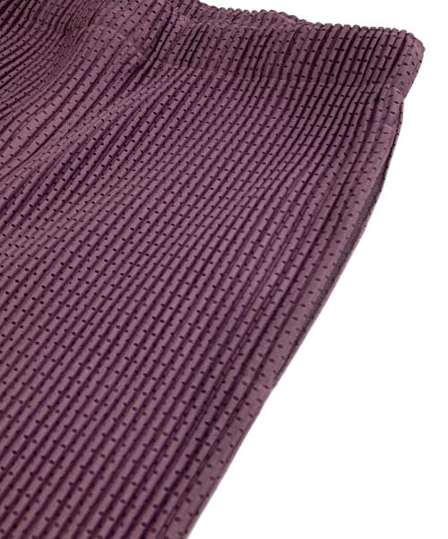 HOMME PLISSE ISSEY MIYAKE（オム プリッセ イッセイ ミヤケ）HOMME PLISSE ISSEY MIYAKE (オム プリッセ イッセイ ミヤケ) メッシュプリーツパンツ　HP11JF147 パープル サイズ:3の古着・服飾アイテム