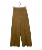 YORIヨリ）の古着「24AW ギャババギーワイドパンツ　YR22-24140AW」｜ブラウン