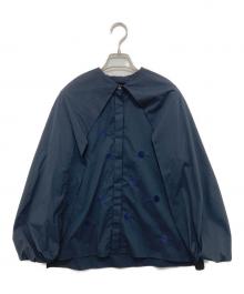YORI（ヨリ）の古着「shirocon ビッグサボンブラウス　SC21-23001SP」｜ネイビー