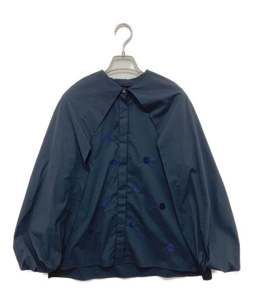 YORI（ヨリ）YORI (ヨリ) shirocon ビッグサボンブラウス　SC21-23001SP ネイビー サイズ:36の古着・服飾アイテム