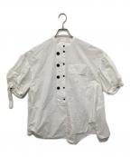 ENFOLDエンフォルド）の古着「WAVE-HEM SHIRT/ウェーブヘムシャツ/300HS230-1570」｜ホワイト