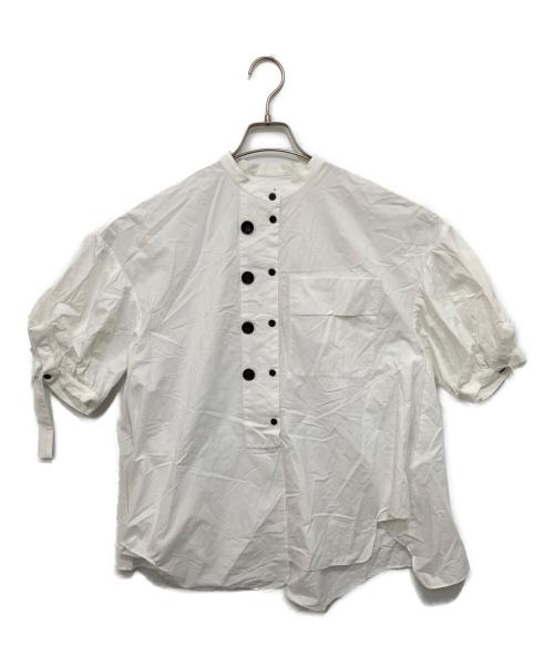 ENFOLD（エンフォルド）ENFOLD (エンフォルド) WAVE-HEM SHIRT/ウェーブヘムシャツ/300HS230-1570 ホワイト サイズ:38の古着・服飾アイテム