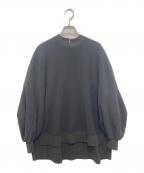 ENFOLDエンフォルド）の古着「SOLID SLEEVE PULLOVER　ソリッドスリーブプルオーバー　300HS230-0160」｜グレー