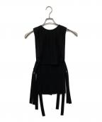 ENFOLDエンフォルド）の古着「PLEATS VEST」｜ブラック