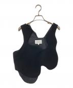 ENFOLDエンフォルド）の古着「WAVE VEST（ウェーブベスト）　300HS730-1430」｜ブラック
