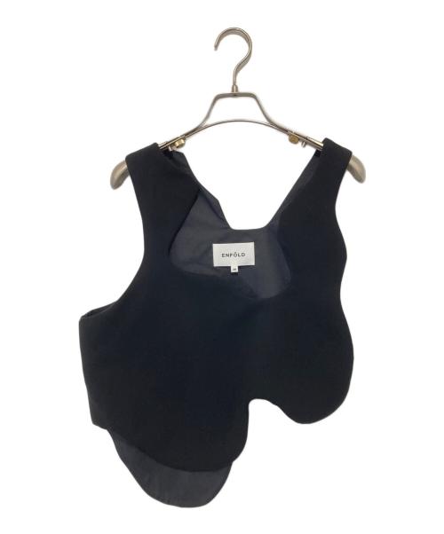 ENFOLD（エンフォルド）ENFOLD (エンフォルド) WAVE VEST（ウェーブベスト）　300HS730-1430 ブラック サイズ:38の古着・服飾アイテム