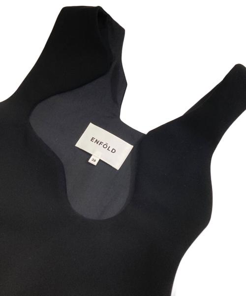 ENFOLD（エンフォルド）ENFOLD (エンフォルド) WAVE VEST（ウェーブベスト）　300HS730-1430 ブラック サイズ:38の古着・服飾アイテム