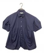 ENFOLDエンフォルド）の古着「HALF SLEEVES SHIRT/ハーフスリーブシャツ/300IS530-1531」｜ネイビー