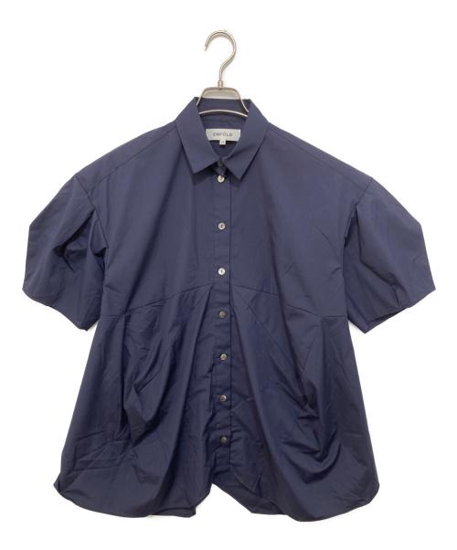 ENFOLD（エンフォルド）ENFOLD (エンフォルド) HALF SLEEVES SHIRT/ハーフスリーブシャツ/300IS530-1531 ネイビー サイズ:38の古着・服飾アイテム